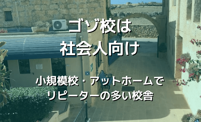 ゴゾ校は社会人向け