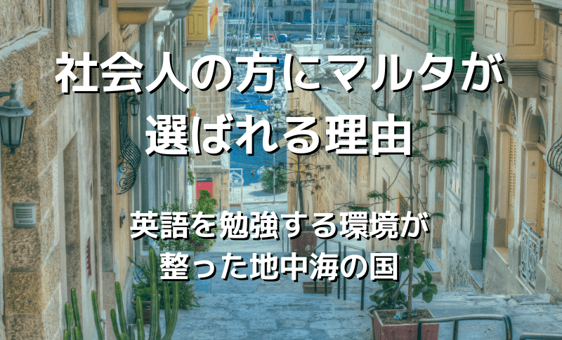 社会人の方にマルタが選ばれる理由